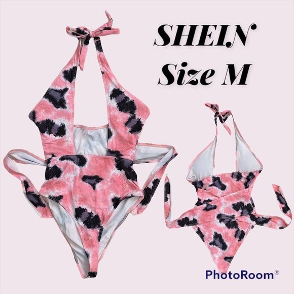 SHEIN Other - SHEIN Tie Dye One-Piece Monokini Cheeky WrapAround